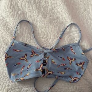 Jolyn Tomcat Bird Print Bikini Top with Adjustable Straps